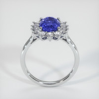 2.56 Ct. Blue Sapphire Ring, 18K White Gold 3