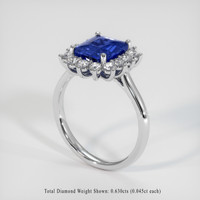 3.44 Ct. Sapphire Ring, 18K White Gold 2
