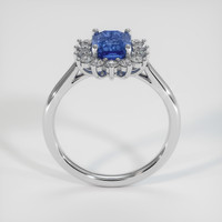 2.11 Ct. Blue Sapphire Ring, 18K White Gold 3