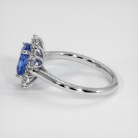 2.11 Ct. Blue Sapphire Ring, 18K White Gold 4