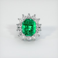Halo Emerald Ring 7.80 Ct., 18K White Gold Preview