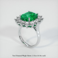 Halo Emerald Ring 7.80 Ct., 18K White Gold Preview