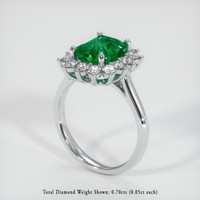 2.37 Ct. Emerald Ring, 18K White Gold 2