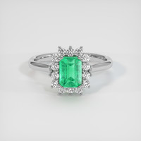 1.68 Ct. Emerald Ring, 18K White Gold 1