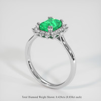 1.68 Ct. Emerald Ring, 18K White Gold 2
