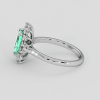1.18 Ct. Emerald Ring, 18K White Gold 4