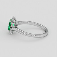 0.59 Ct. Emerald Ring, 18K White Gold 4