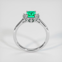 0.83 Ct. Emerald Ring, 18K White Gold 3