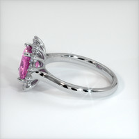 3.00 Ct. Purplish Pink Sapphire Ring, 18K White Gold 4