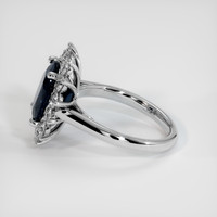 5.33 Ct. Blue Sapphire Ring, 18K White Gold 4