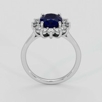 3.07 Ct. Blue Sapphire Ring, 18K White Gold 3
