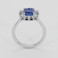 2.63 Ct. Blue Sapphire Ring, 18K White Gold 3