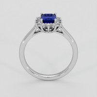 1.06 Ct. Blue Sapphire Ring, 18K White Gold 3