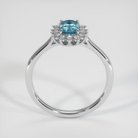 0.85 Ct. Sapphire Ring, 18K White Gold 3