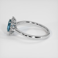 0.85 Ct. Sapphire Ring, 18K White Gold 4