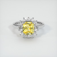 3.56 Ct. Sapphire Ring, 18K White Gold 1
