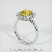 3.56 Ct. Sapphire Ring, 18K White Gold 2