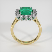 2.96 Ct. Emerald Ring, 18K White & Yellow 3