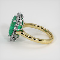 2.96 Ct. Emerald Ring, 18K White & Yellow 4