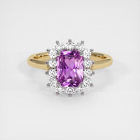 2.22 Ct. Sapphire Ring, 18K White & Yellow 1