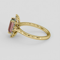 1.69 Ct. Watermelon Tourmaline Ring, 10K Yellow Gold 4