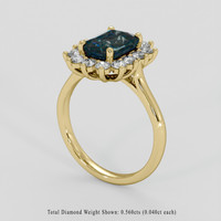 2.51 Ct. Bi Color / Parti Sapphire Ring, 10K Yellow Gold 2