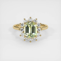 2.60 Ct. Yellowish Green Sapphire Ring, 10K Yellow Gold 1