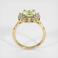 2.60 Ct. Yellowish Green Sapphire Ring, 10K Yellow Gold 3