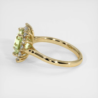 2.60 Ct. Yellowish Green Sapphire Ring, 10K Yellow Gold 4