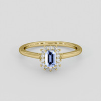 0.71 Ct. Blue Sapphire Ring, 10K Yellow Gold 1