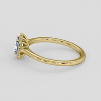 0.71 Ct. Blue Sapphire Ring, 10K Yellow Gold 4