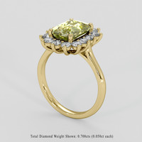 3.26 Ct. Bi Color / Parti Sapphire Ring, 10K Yellow Gold 2