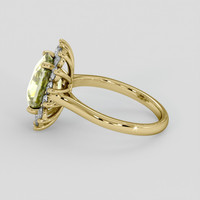 3.26 Ct. Bi Color / Parti Sapphire Ring, 10K Yellow Gold 4