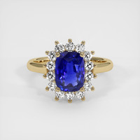 2.51 Ct. Blue Sapphire Ring, 14K Yellow Gold 1