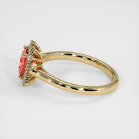 1.16 Ct. Padparadscha Sapphire Ring, 14K Yellow Gold 4