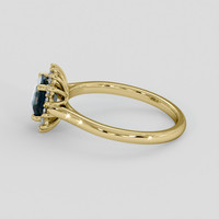 1.07 Ct. Bluish Green Sapphire Ring, 14K Yellow Gold 4