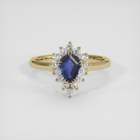 1.14 Ct. Blue Sapphire Ring, 14K Yellow Gold 1