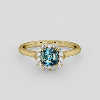 1.12 Ct. Bi Color Sapphire Ring, 14K Yellow Gold 1