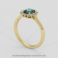1.12 Ct. Bi Color Sapphire Ring, 14K Yellow Gold 2