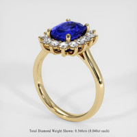 2.51 Ct. Sapphire Ring, 18K Yellow Gold 2