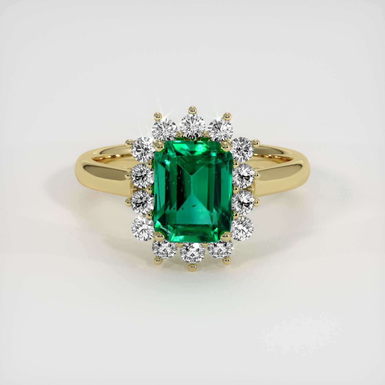 Emerald Ring 1.91 Ct. 18K Yellow Gold | The Natural Emerald Company