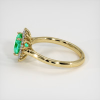 1.07 Ct. Emerald Ring, 18K Yellow Gold 4