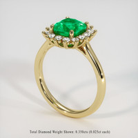 1.52 Ct. Emerald Ring, 18K Yellow Gold 2