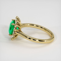 1.52 Ct. Emerald Ring, 18K Yellow Gold 4