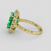 3.47 Ct. Emerald Ring, 18K Yellow Gold 4