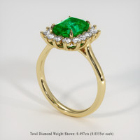 2.08 Ct. Emerald Ring, 18K Yellow Gold 2