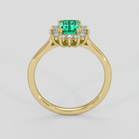1.00 Ct. Emerald Ring, 18K Yellow Gold 3