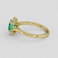 1.00 Ct. Emerald Ring, 18K Yellow Gold 4
