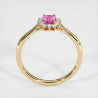 0.66 Ct. Pink Sapphire Ring, 18K Yellow Gold 3