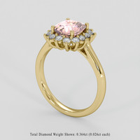 2.06 Ct. Padparadscha Sapphire Ring, 18K Yellow Gold 2